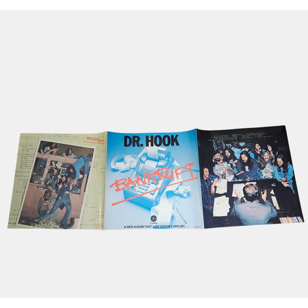 Dr. Hook Bankrupt 1975 Promo Poster 12x36 Double‎ Sided Capitol Rock Pop Advert
